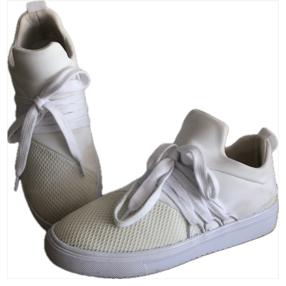 Women's White Steve Madden Fashion Sneakers Size 6.5